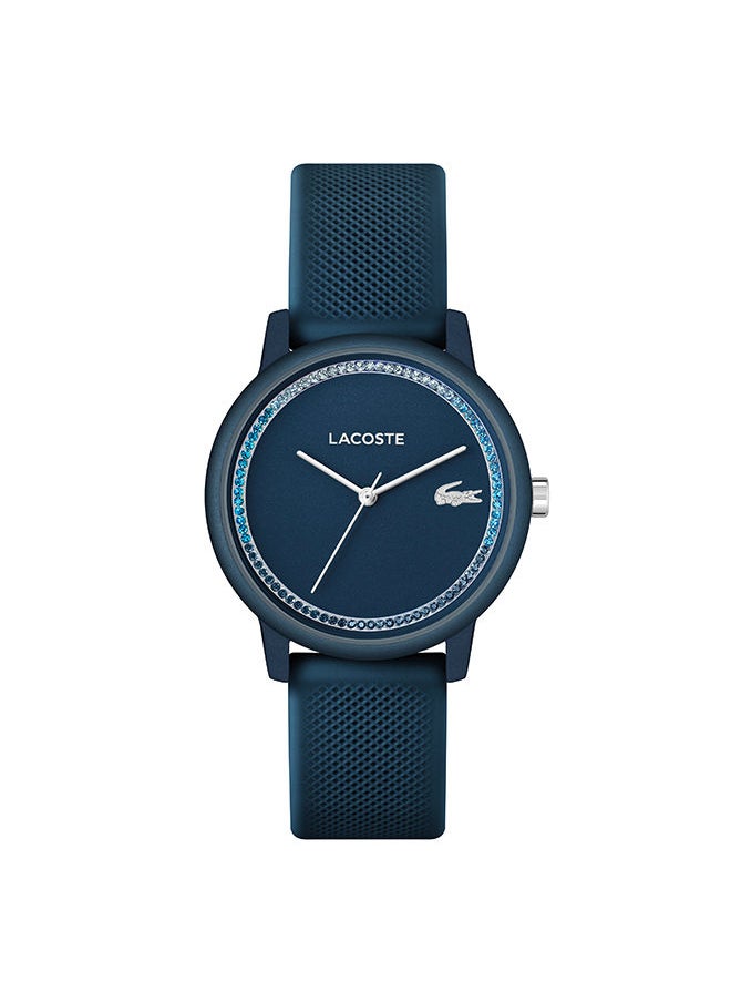 LACOSTE ساعة يد نسائية أنالوج دائرية الشكل من السيليكون بقطر 36 ملم  - Image 1