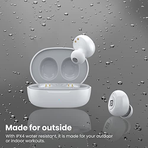 Portronics Harmonics Twins S3 Smart TWS Bluetooth 5.2 Earbuds with 20 Hrs Playtime, 8mm Drivers, Type C Charging, IPX4 Water Resistant, Low Latency, Lightweight Design(White) - Image 5