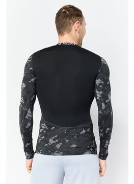 Adidas Men Sportswear Fit Long Sleeves Training T-Shirt, Multicolor  - Image 2
