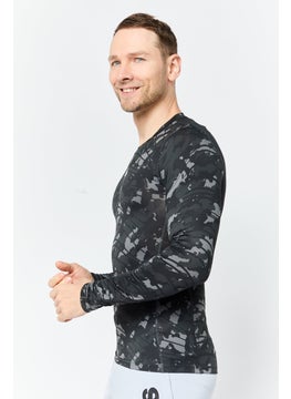 Adidas Men Sportswear Fit Long Sleeves Training T-Shirt, Multicolor  - Image 4