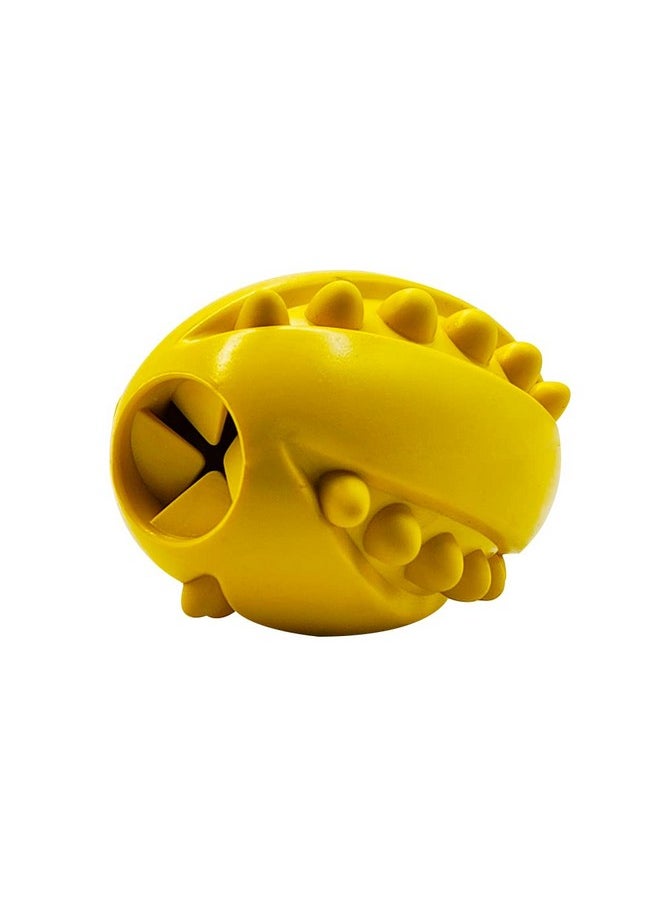 Goofy Tails - Dog Ball Dog Toys | Rubber Studded Rugby Ball For Dogs| Non-Toxic Chew Toys For Dogs | Yellow Rugby Ball For Dog | Dog Toy For All Breeds| Ideal Dog Balls For Medium And Large Dogs - Image 1