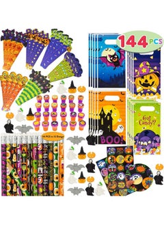 144 Pieces 24 Pack Assorted Halloween Themed Stationery Kids Gift Set Trick Treat Price Party Favor Toy Including Halloween Pencils, Rulers, Stickers, Stamps And Erasers In Trick Or Treat Bags - pzsku/Z172F7931DC2283555E2FZ/45/_/1727694510/73182dd3-9388-451f-b06f-16b1be477743