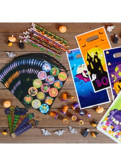 144 Pieces 24 Pack Assorted Halloween Themed Stationery Kids Gift Set Trick Treat Price Party Favor Toy Including Halloween Pencils, Rulers, Stickers, Stamps And Erasers In Trick Or Treat Bags - pzsku/Z172F7931DC2283555E2FZ/45/_/1727694518/8cd2c7d8-420d-47a7-b53a-fb69cd1f018b