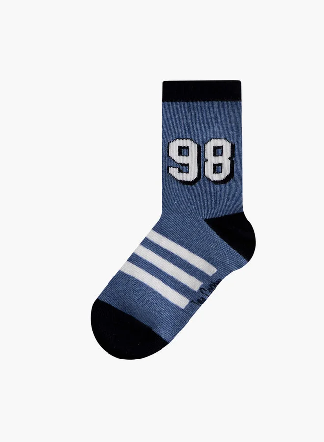 Lee Cooper Textured Crew Length Socks - Set of 5