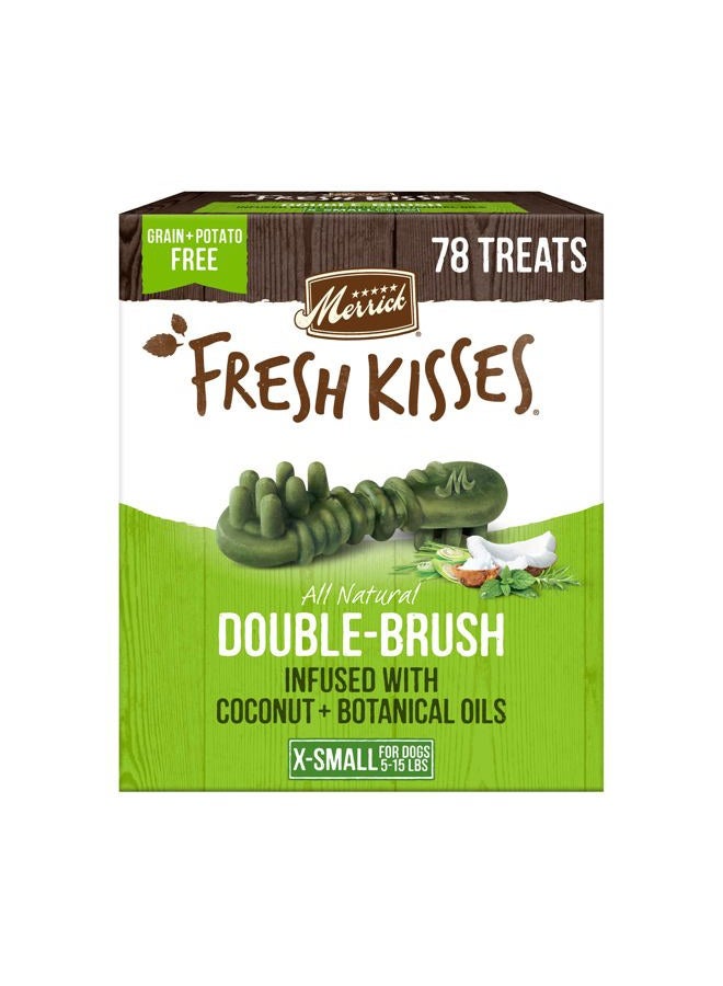 Merrick Fresh Kisses Natural Dental Chews Infused With Coconut And Botanical Oils For Tiny Dogs 5-15 Lbs - 78 ct. Box - Image 1