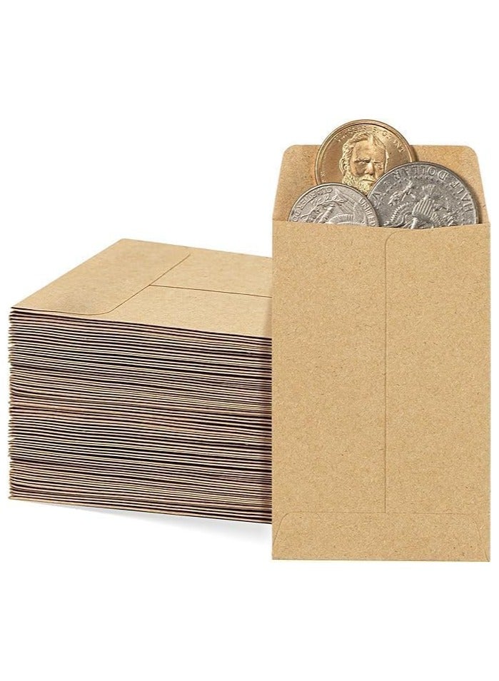 MARKQ (500 عبوة) أظرف عملات بنية 6” × 4” ذاتية اللصق لتخزين العناصر الصغيرة، الأجور، الملاحظات، الخرز، الحديقة، المكتب - Image 5