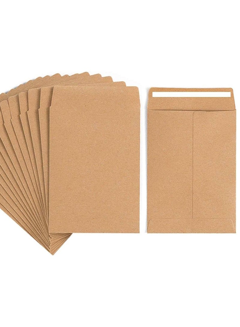 MARKQ (500 عبوة) أظرف عملات بنية 6” × 4” ذاتية اللصق لتخزين العناصر الصغيرة، الأجور، الملاحظات، الخرز، الحديقة، المكتب - Image 4