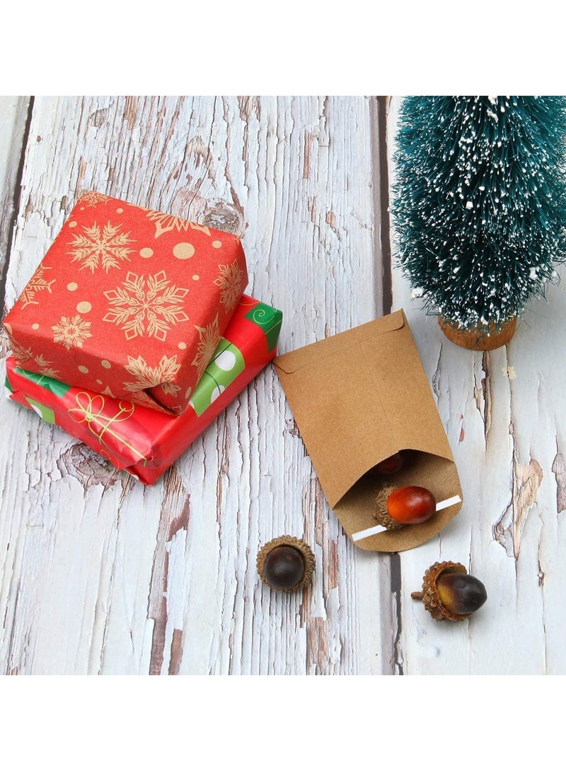 MARKQ (500 عبوة) أظرف عملات بنية 6” × 4” ذاتية اللصق لتخزين العناصر الصغيرة، الأجور، الملاحظات، الخرز، الحديقة، المكتب - Image 2