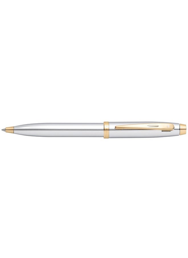 شيفر قلم حبر جاف Sheaffer 9340 Gift 100 - كروم لامع مع حواف ذهبية اللون  - Image 2