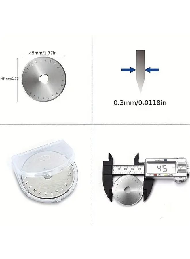 5pcs 45mm Rotary Cutter Blades Replacement for Olfa Martelli Truecut DAFA Cutters - Image 3