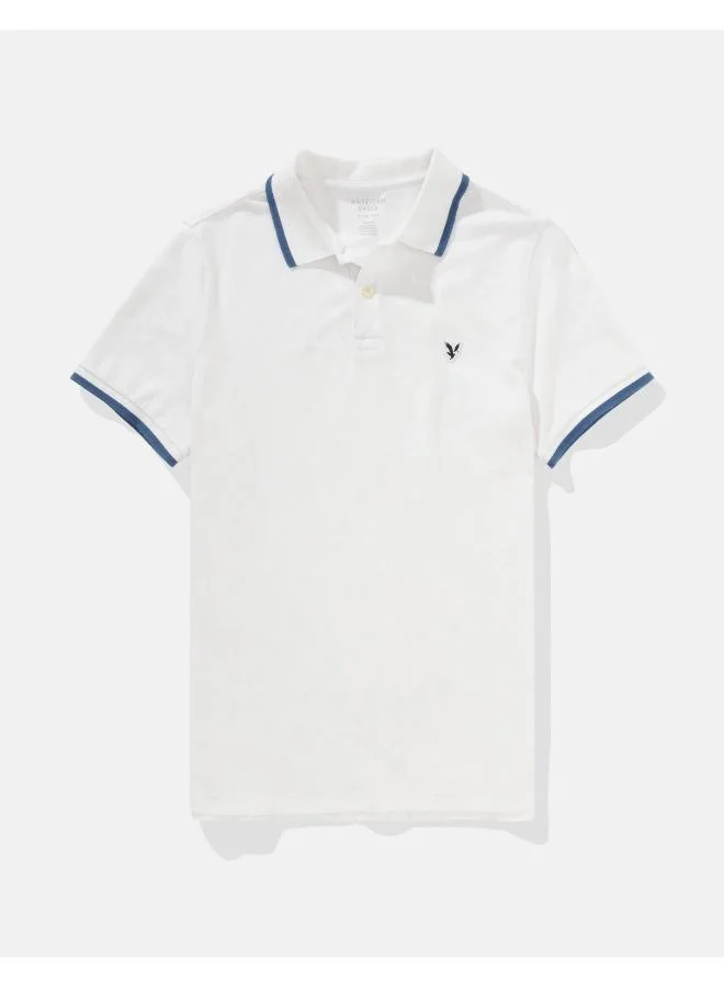 American Eagle AE Tipped Flex Pique Polo Shirt