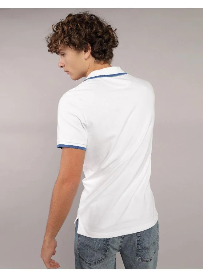 American Eagle AE Tipped Flex Pique Polo Shirt