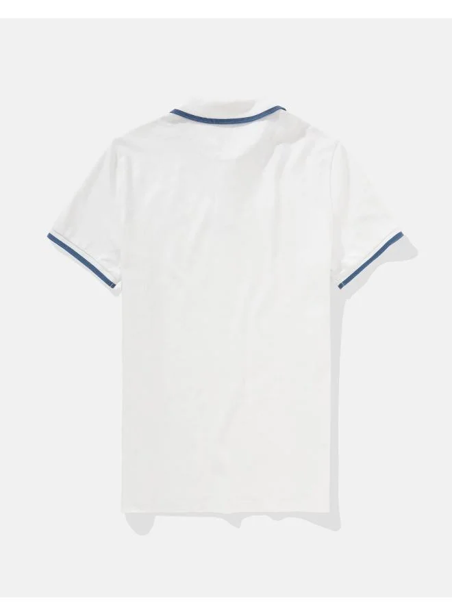 American Eagle AE Tipped Flex Pique Polo Shirt