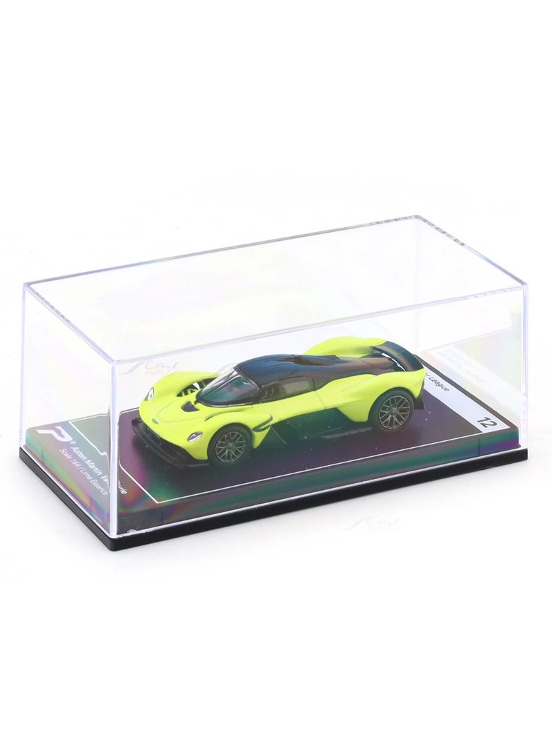 PosterCars 1:64 Scale Aston Martin Valkyrie Lime Essence Hypercar – League Collection No. 12 Diecast Model Car - Image 3