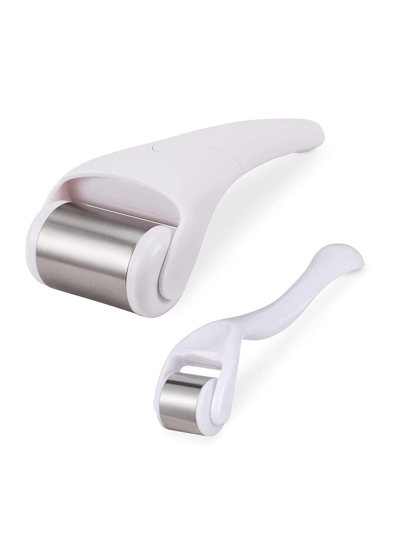 Excefore Ice Roller 2 Kits set Face Body Massage Stainless Steel Wheel/ABS Wheel Prevent Wrinkles Anti Aging for Face & Eye wrinkle Puffiness,Migraine,Pain Relief and Minor Injury - Image 1
