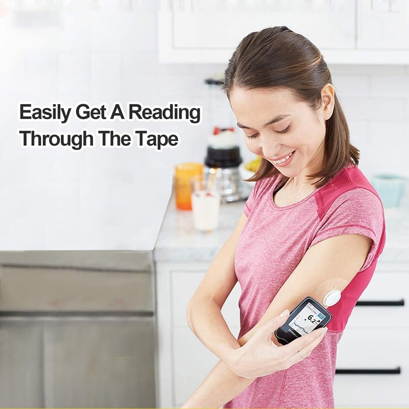 40 قطعة من أغطية مستشعر Freestyle Libre، لاصقات طبية خالية من اللاتكس لـ Libre 2، شريط CGM مقطوع مسبقًا بدون غراء في المنتصف، مقاومة للماء ولاصقة قوية للإقامة الطويلة. - Image 4