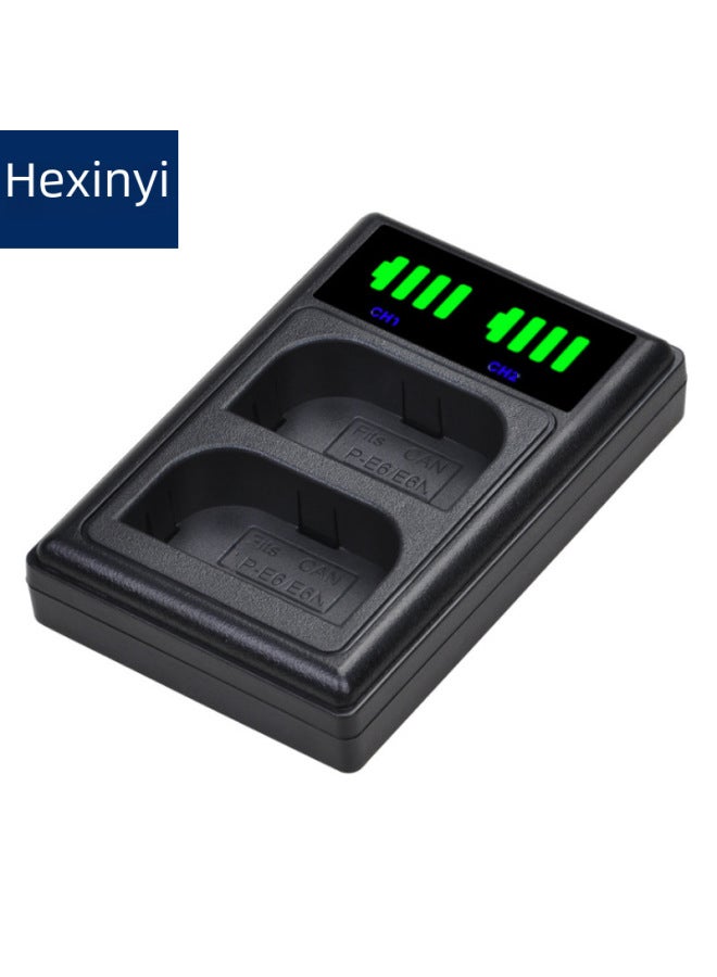 Beauenty Lp-e6 Camera Charger Vertical Double Charging E10 W126 E12 E17 2l El14 Fw50 Digital Computer Accessories-Color:BLN-1 - Image 2