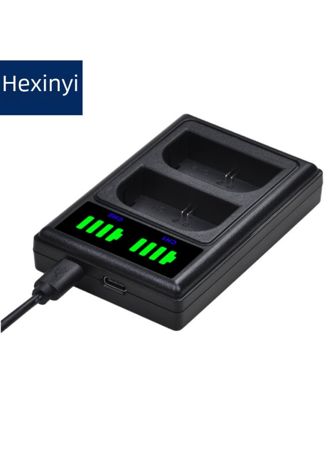 Beauenty Lp-e6 Camera Charger Vertical Double Charging E10 W126 E12 E17 2l El14 Fw50 Digital Computer Accessories-Color:BLN-1 - Image 4