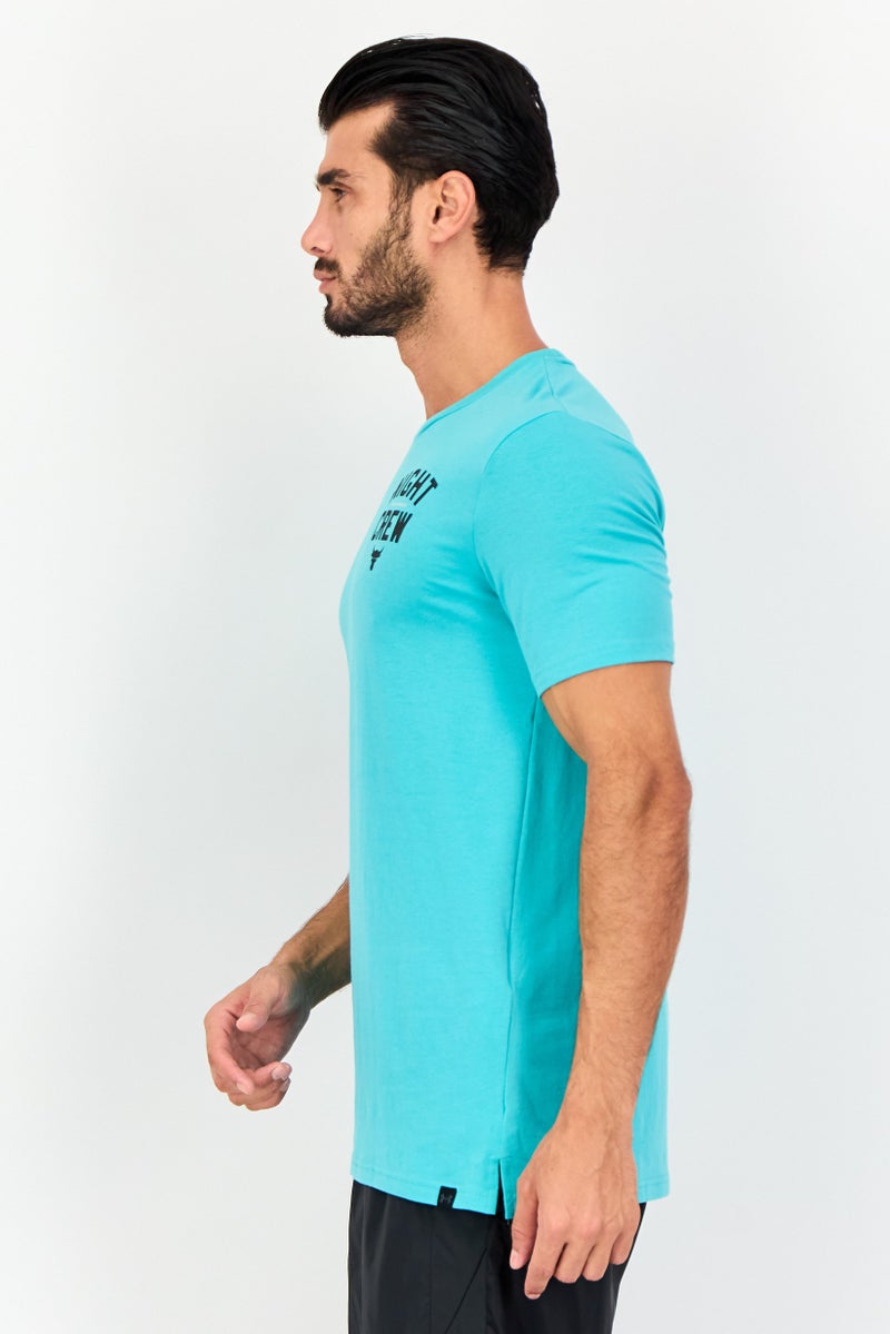 UNDER ARMOUR تي شيرت رياضي قصير الأكمام للرجال من أندر أرمور X مشروع روك، أخضر - Image 2