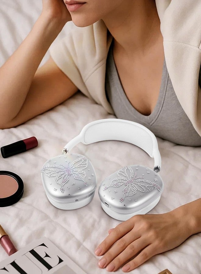 أغطية حماية سماعات AirPods Max من Joyleop - أغطية متينة وصلبة لسماعات AirPods Max، حافظة سماعات شفافة لطيفة مزودة بأحجار الراين اللاصقة، إكسسوارات أساسية جميلة لسماعات الرأس، على شكل دب - Image 4