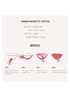 Handaiyan Lipstick For Women Matte Lipsticks Long Lasting Moisturizing Long Wear Waterproof 24 Velvet Act Natural Lip Stain Makeup Tint Nude Superstay Original Highly Pigmented Nourishing Non-Drying  - Image 3