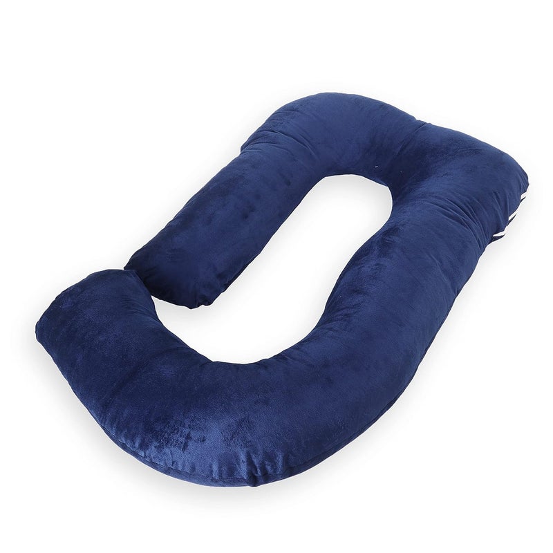 A1 Star Traders Maternity Pillows for Pregnancy Sleeping | Maternity Pillow for Pregnant Women | 360-degree Full Body Support Pillows for Sleeping Full Body Pillow (Dark Blue, J_Shape) - Image 3