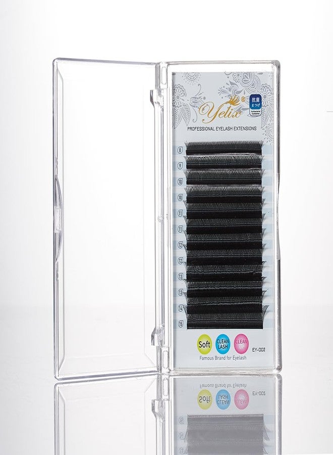 YELIX Classic YY Lash Extensions B/C/CC/D Curl 8-15mm Mixed Length, Fluffy Natural Look & High Efficiency for Professional Lash Artists Salon (B, 0.07 Thickness 8-15mm) - Image 3