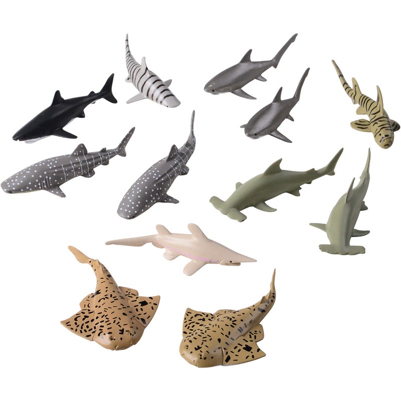U.S. Toy Shark Toy Animals (12 Count) - Image 1