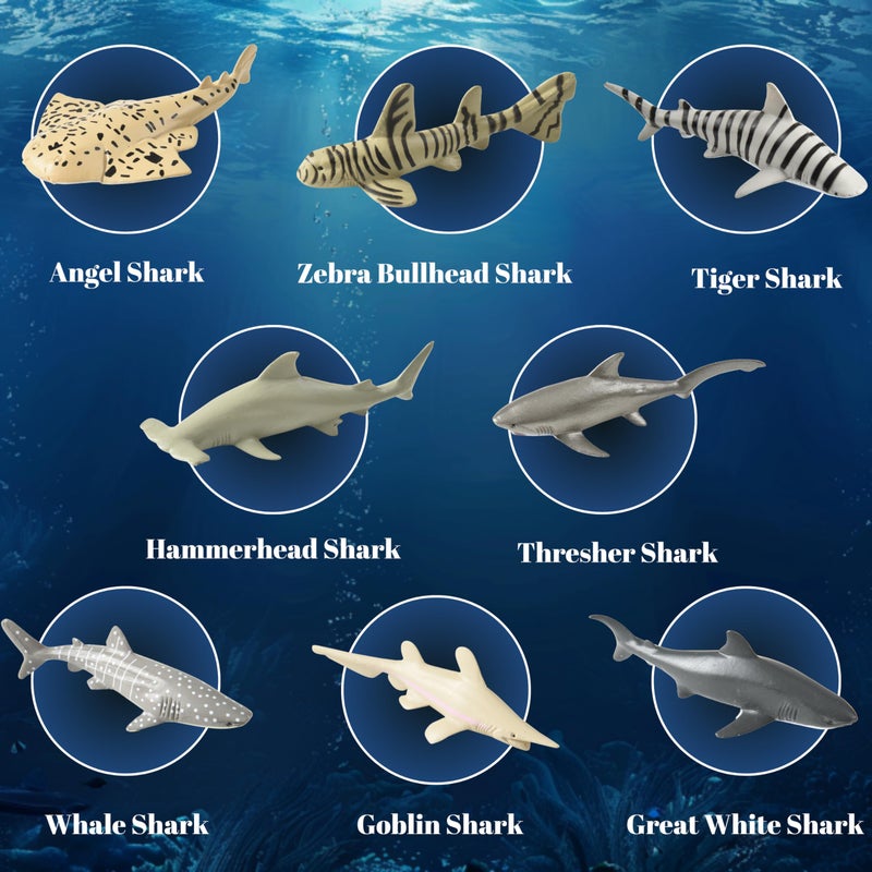 U.S. Toy Shark Toy Animals (12 Count) - Image 4