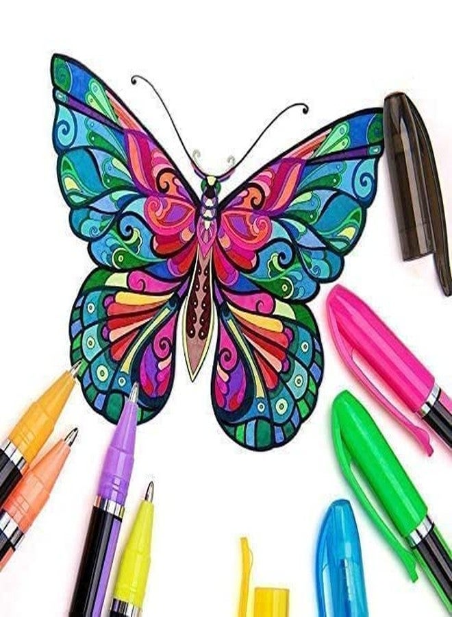 SCHUBERT 12 Pcs Metallic Color Gel Pen Set, Neon Pens Set Good Gift For Coloring Kids Sketching Painting Drawing (12 Shades) - Image 3