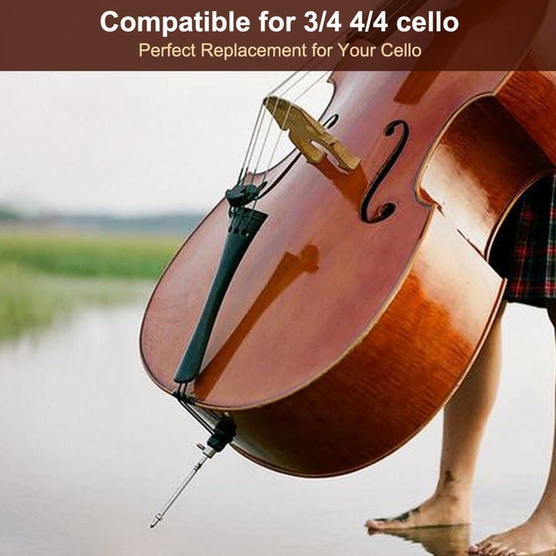 Dilwe Cello Tailpiece, Ebony Wood Classic Tailpiece for 3/4 4/4 CelloFiddle Accessories - Image 1