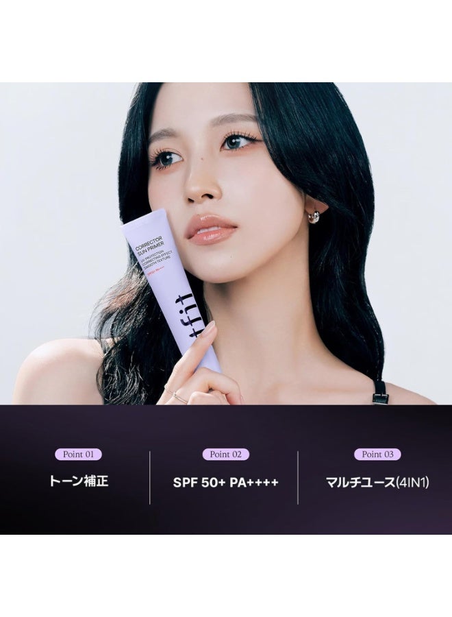 TFIT NEW Sunscreen Foundation Collector Sun Primer, Lavender Veil, 1.0 fl oz (30 ml), Moisturizing, Petite Play, Prevents Dryness, Pores, Makeup Glow, Prevents Make-up, Korea - Image 2