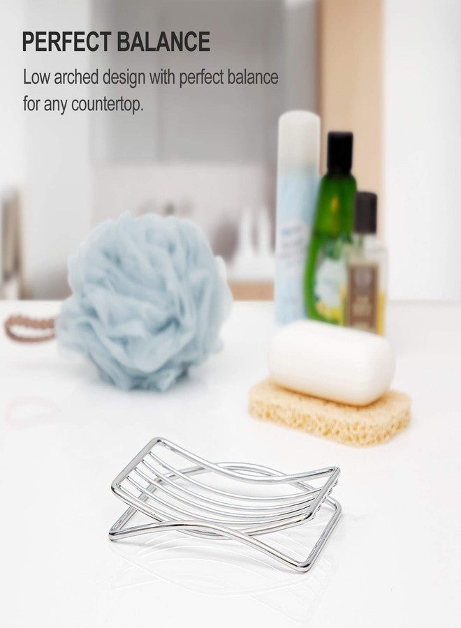 GUUKAR Soap Dish Stainless Steel Bar Soap Holder for Shower Bathroom, Self-draining Soap Dishes Sponge Holder for Kitchen Sink, Easy Cleaning Quick Dry(Soap Saver Not Included) - Image 5