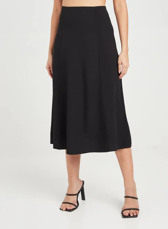 Closet Closet High Waist A-Line Midi Skirt