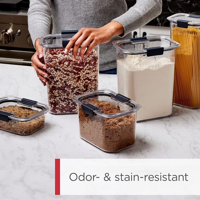 Rubbermaid Brilliance Airtight Cereal Food Storage Container, Shatterproof, BPA-Free and Dishwasher-Safe, 32oz Capacity - Image 4