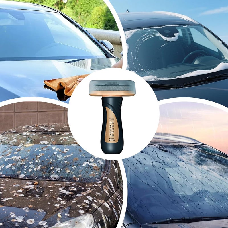 Oil Film Cleaning Brush - Detailing Coating Cleaner, Car Glass Stain Remover Clean Board for Vehicle Auto Truck SUV Scooter Sedan Pickup Motorcycle Boat | Headlight Mirror Window, Auto Detailing Tool - Image 4