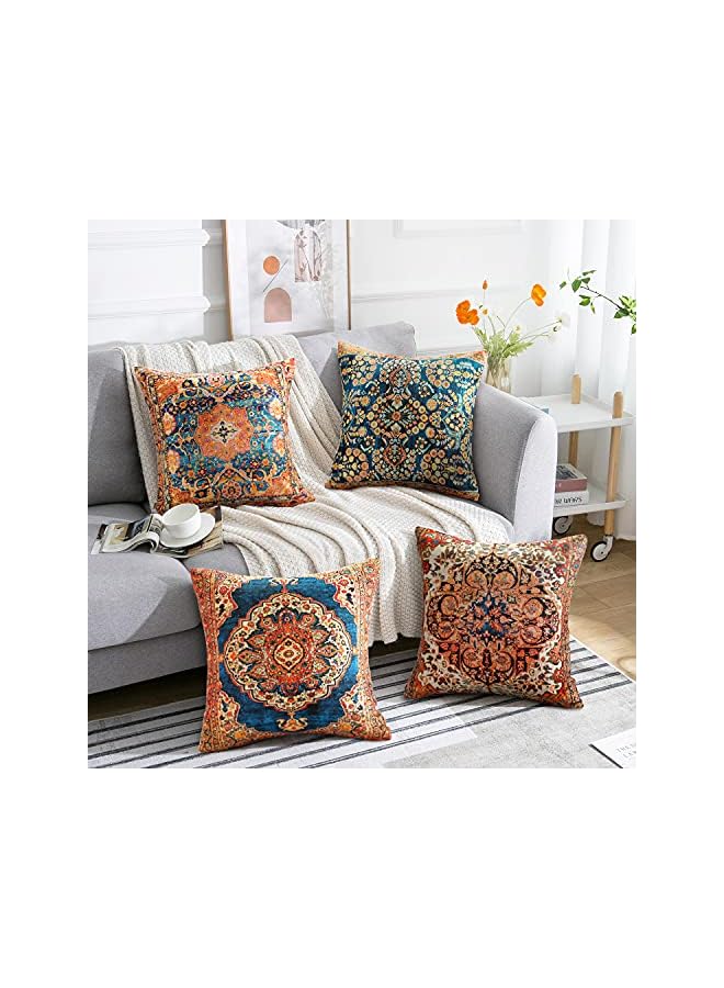 The Bros أغطية وسائد عرقية أغطية وسائد مغربية 45x45 غطاء وسادة أصفر رمي أغطية وسائد عتيقة سجادات هندسية وسائد زخرفية غطاء وسادة شرقي أقمشة لينة للكنبة غرفة النوم ديكور خارجي للحديقة - Image 2