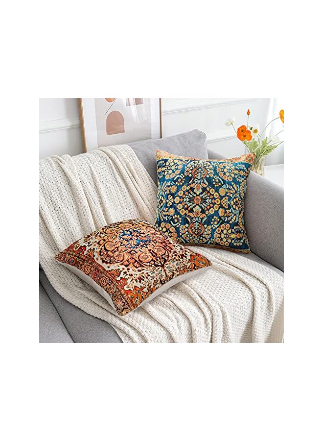 The Bros أغطية وسائد عرقية أغطية وسائد مغربية 45x45 غطاء وسادة أصفر رمي أغطية وسائد عتيقة سجادات هندسية وسائد زخرفية غطاء وسادة شرقي أقمشة لينة للكنبة غرفة النوم ديكور خارجي للحديقة - Image 4