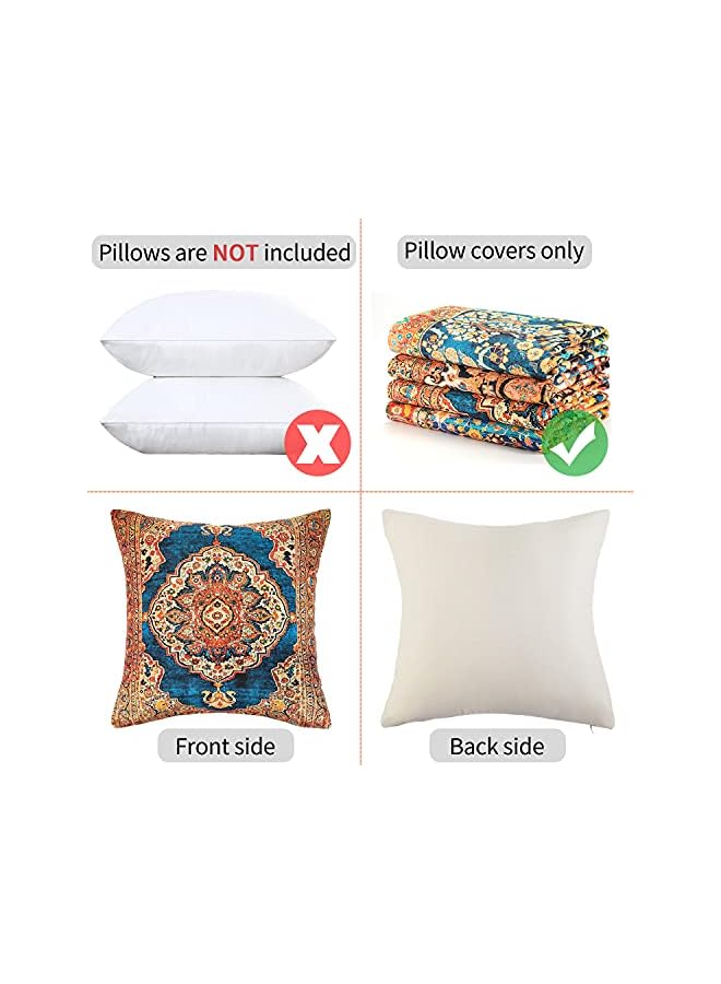 The Bros أغطية وسائد عرقية أغطية وسائد مغربية 45x45 غطاء وسادة أصفر رمي أغطية وسائد عتيقة سجادات هندسية وسائد زخرفية غطاء وسادة شرقي أقمشة لينة للكنبة غرفة النوم ديكور خارجي للحديقة - Image 3