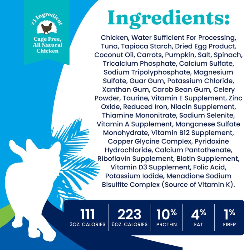 Solid Gold Tropical Blendz Wet Cat Food - Chicken Pate in Coconut Oil - Canned Cat Food, 16 Pack - Image 4