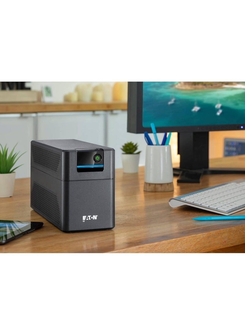 إيتون EATON 5E700UI 5E Gen2 700 VA Line Interactive Tower UPS, 700 VA / 360W Capacity, Automatic Voltage Regulation, 50/60Hz Operation Freq, 1xUSB Port, 4 IEC-C13 Outlets, Shutdown Software, Black | 5E700UI - Image 3