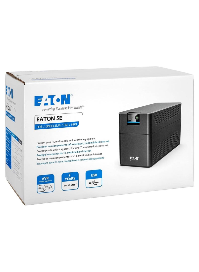 إيتون EATON 5E700UI 5E Gen2 700 VA Line Interactive Tower UPS, 700 VA / 360W Capacity, Automatic Voltage Regulation, 50/60Hz Operation Freq, 1xUSB Port, 4 IEC-C13 Outlets, Shutdown Software, Black | 5E700UI - Image 4