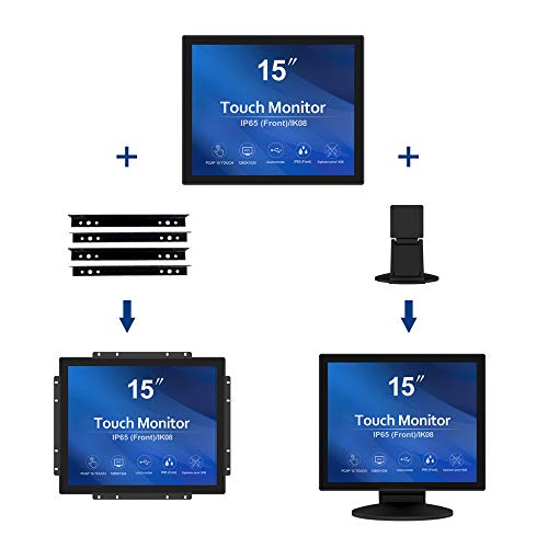 GreenTouch 15 Inch Open-Frame Touchscreen LCD Monitor - Capacitive PCAP -1024x768-5:4-Black… - Image 5