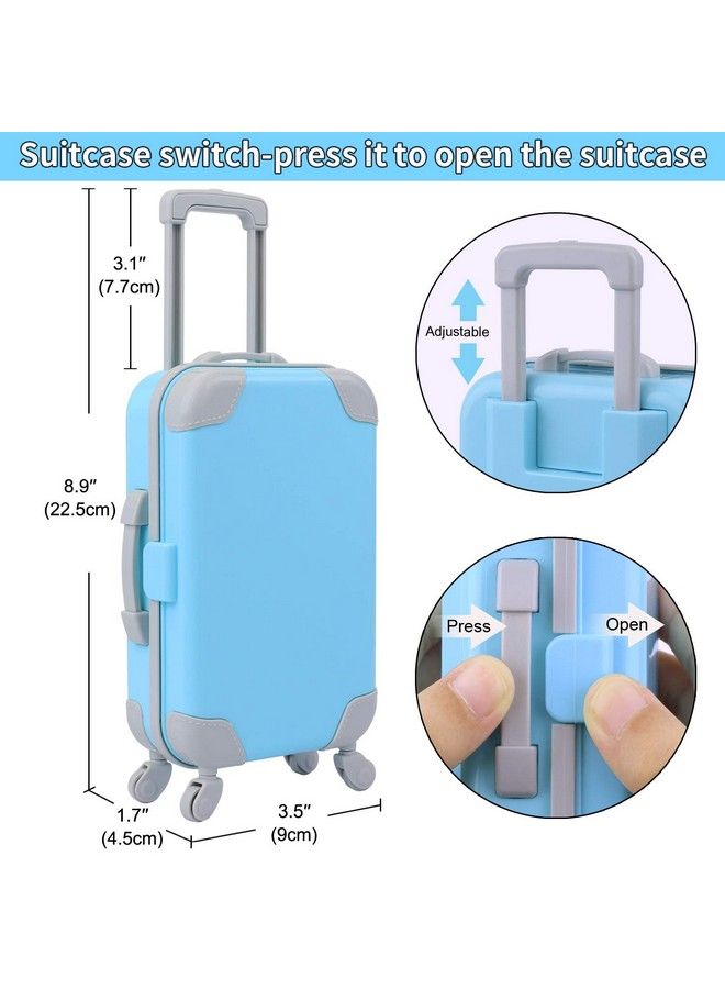 22 Pcs 18 Inch Boy Doll Clothes Suitcase Set For 18 Inch Boy Doll Accessories Travel Carrier Storage, Including Suitcase Pillow Blindfold Sunglasses Camera Computer - Image 4