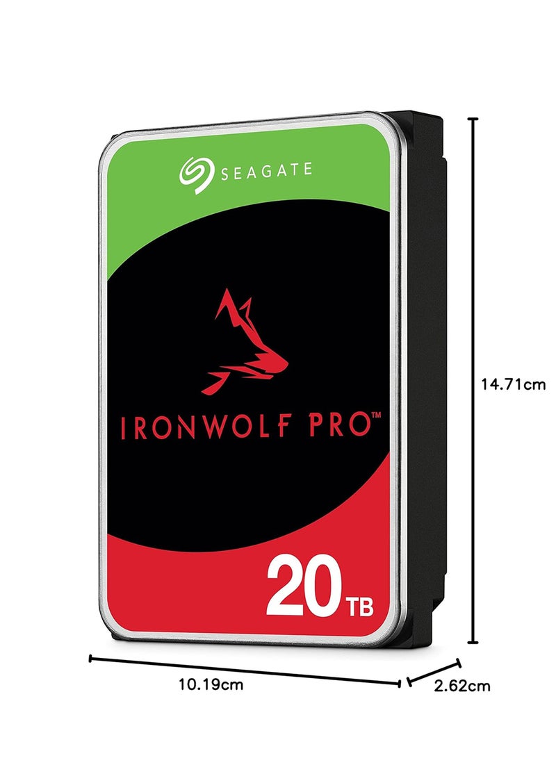 سيجيت قرص صلب IronWolf Pro سعة 20TB لنظام NAS، سرعة ذاكرة 7200 RPM، ذاكرة مؤقتة 256MB، واجهة SATA III بسرعة 6 GB/s، شكل 3.5"، يدعم حتى 24 فتحة قرص، 1.2 مليون ساعة MTBF | ST20000NT001 - Image 4