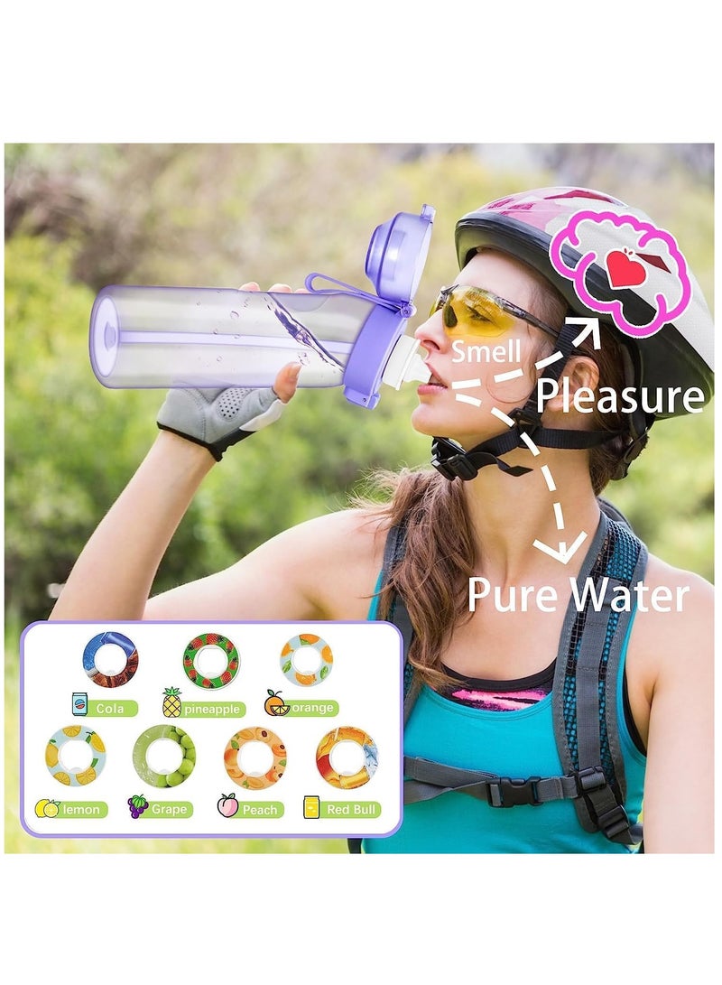 SOLARAE Sports Air Water Bottle BPA Free Starter up Set Drinking Bottles,650ML Fruit Fragrance Water Bottle, with 7 Flavour pods%0 Sugar Water Cup, for Gym and Outdoor Gift - Image 2