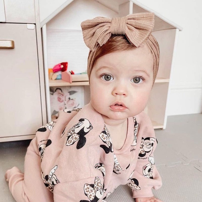 Niceye Baby Girls Headbands with Bows Handmade Hair Accessories Stretchy Hairbands for Newborn Infant Toddler - Image 4