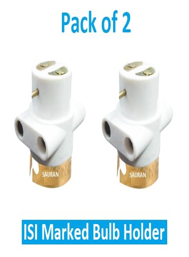 SAURAN Universal Light Bulb Holder, Standard Socket ISI Marked Bulb Holder Adapter (2) - Image 2