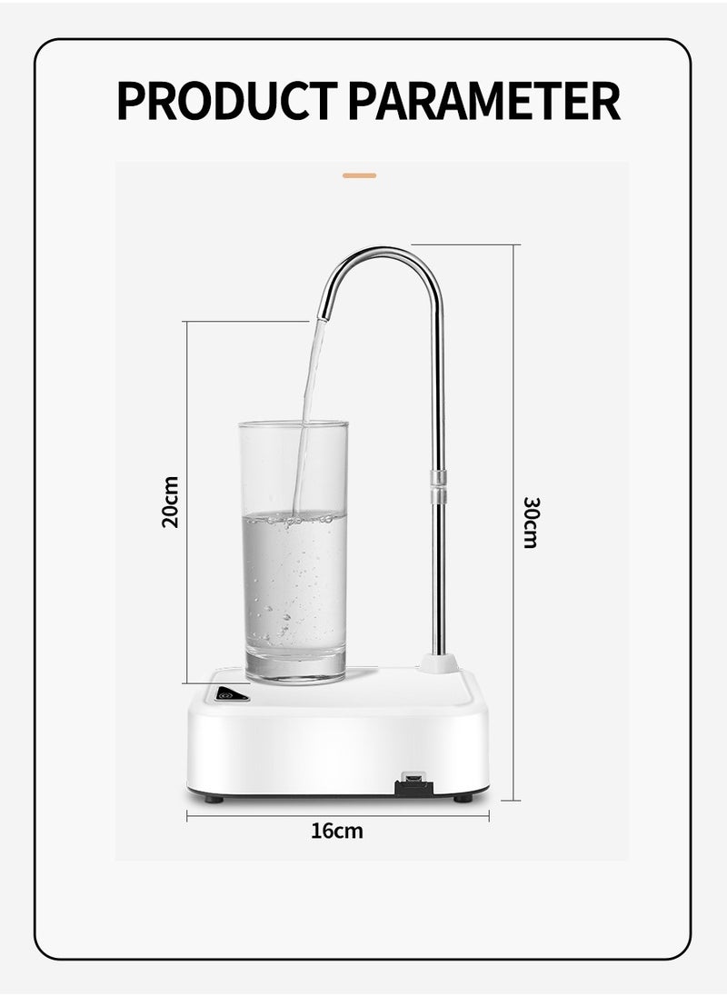 Beirui - 2 in 1 Water Dispenser Electric Pump Bucket Table Dual Purpose Electric Water Dispenser Smart Electric Pump USB Rechargeable Water Bottle Pump Portable Low Decibel Bedside Water Dispenser for 5 Gallon Water Bottle, Camping Portable Water Dispenser Pumps for Home Kitchen and Office - Image 1