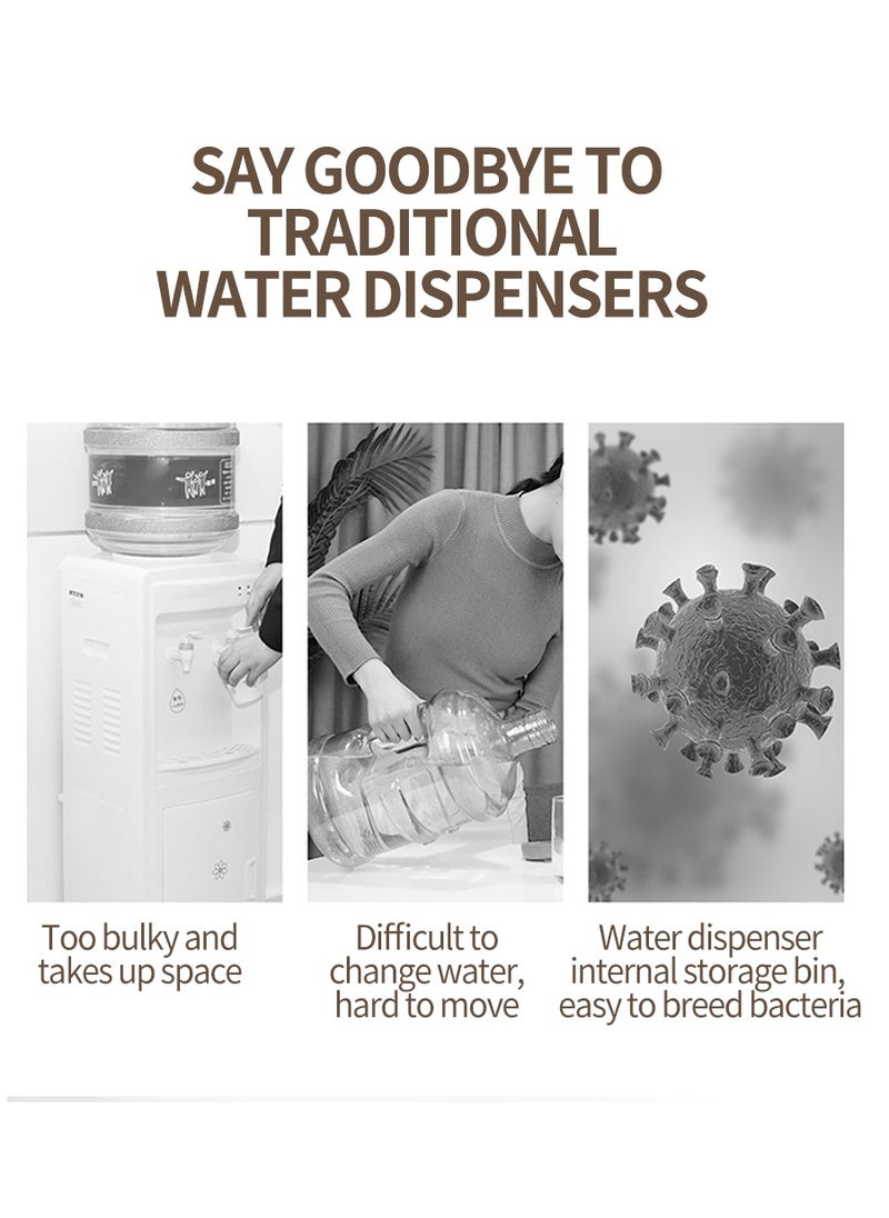 Beirui - 2 in 1 Water Dispenser Electric Pump Bucket Table Dual Purpose Electric Water Dispenser Smart Electric Pump USB Rechargeable Water Bottle Pump Portable Low Decibel Bedside Water Dispenser for 5 Gallon Water Bottle, Camping Portable Water Dispenser Pumps for Home Kitchen and Office - Image 1